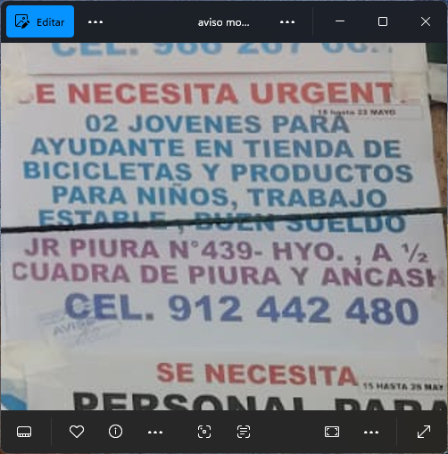 Fachada del lugar de trabajo