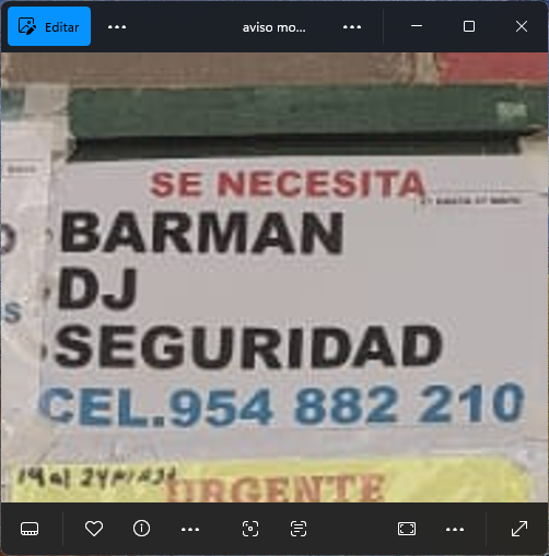 Fachada del lugar de trabajo