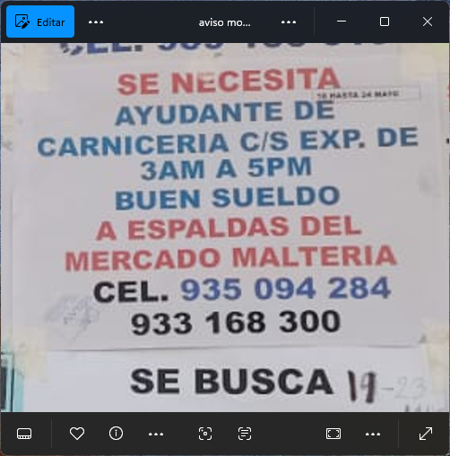 Fachada del lugar de trabajo