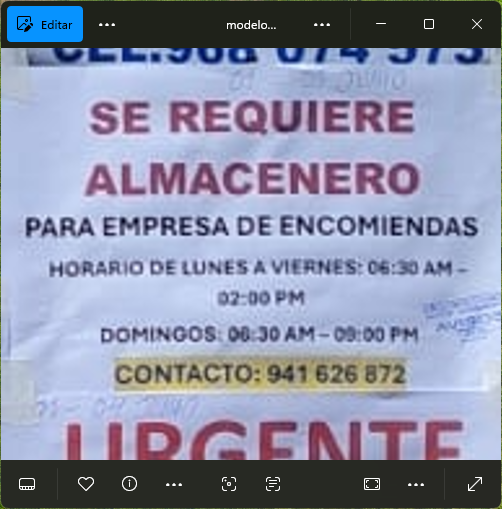 Fachada del lugar de trabajo