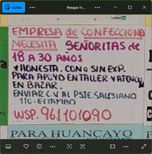 Fachada del lugar de trabajo