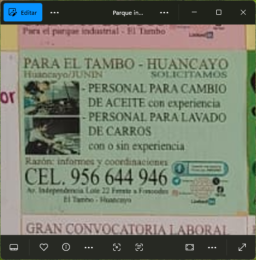 Fachada del lugar de trabajo
