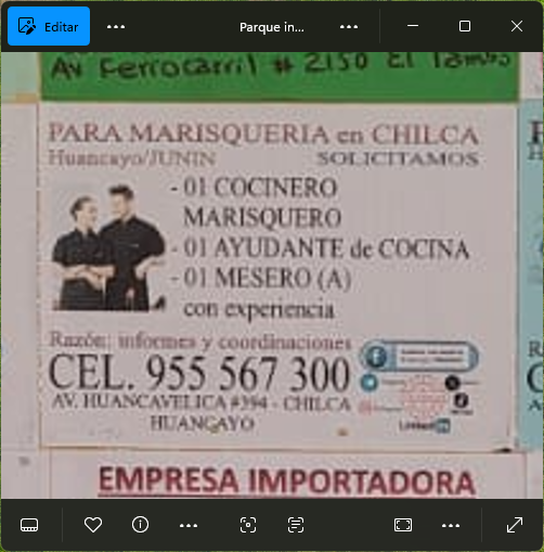 Fachada del lugar de trabajo