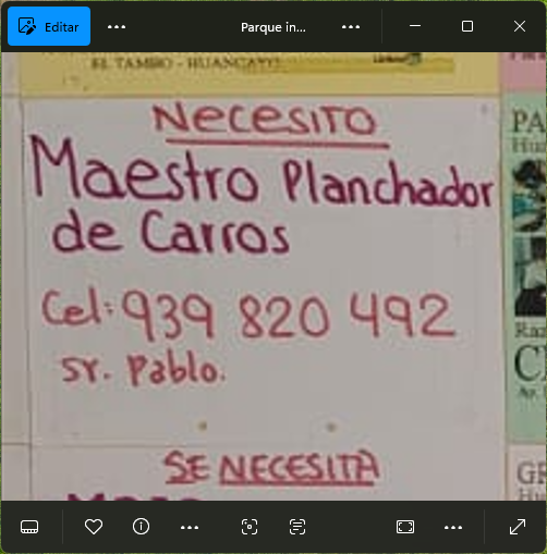 Fachada del lugar de trabajo